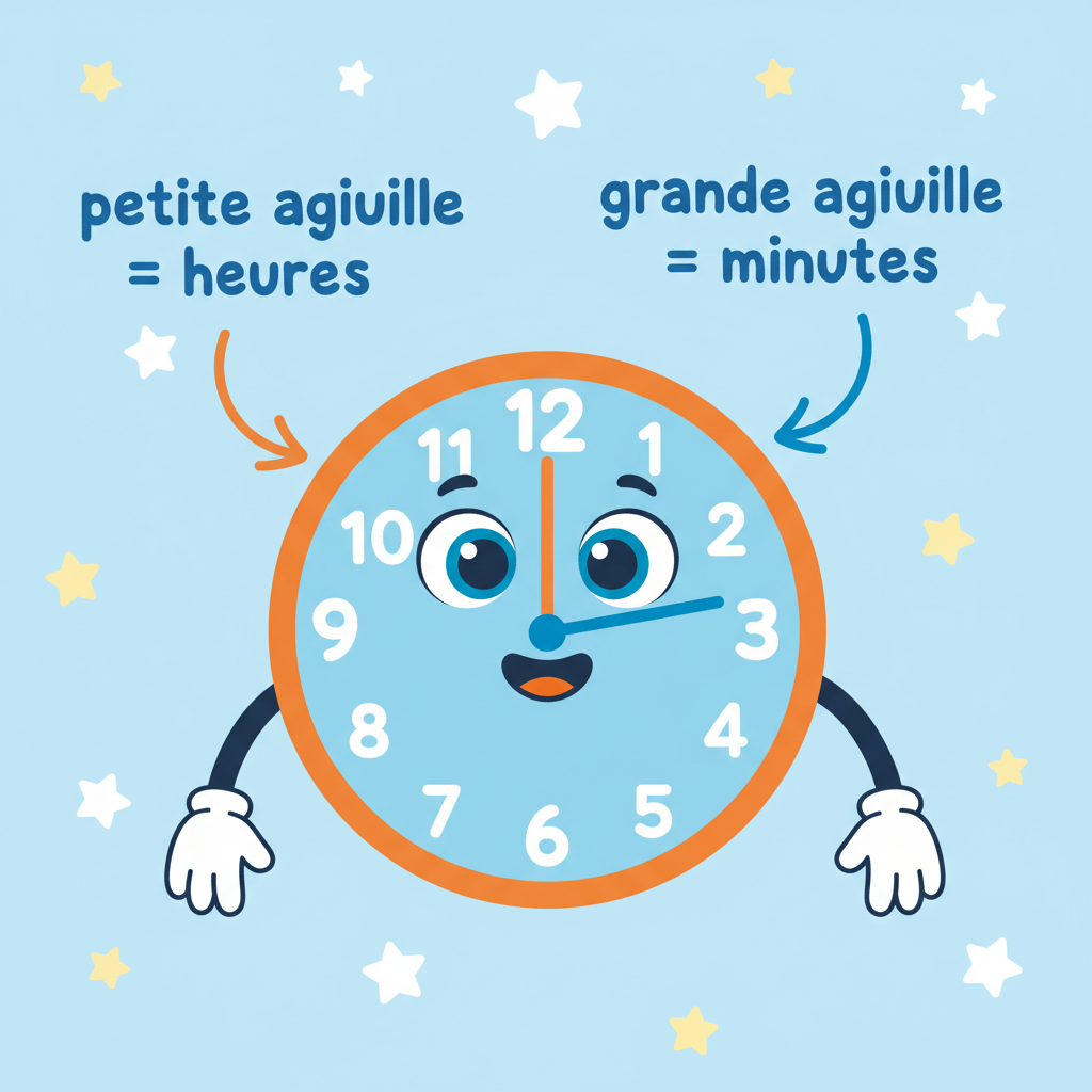 Parties de l'horloge